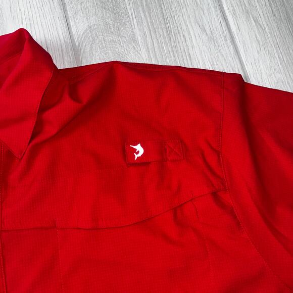 Reel Legends Performance Outfitters Mariner II Men's XXL Red Fishing Shirt - Picture 2 of 6